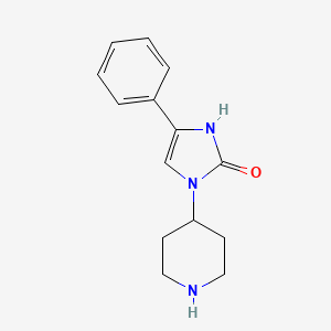molecular formula C14H17N3O B1354129 4-Phenyl-1-piperidin-4-yl-1,3-dihydro-2H-imidazol-2-one CAS No. 205058-28-2
