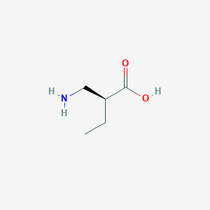 molecular formula C5H11NO2 B1354131 2-(氨基甲基)丁酸，(2S)- CAS No. 538368-15-9