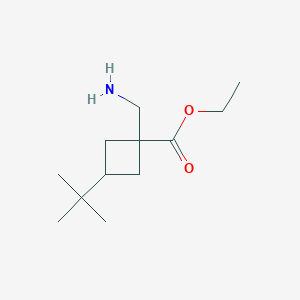 Ethyl 1-(aminomethyl)-3-(tert-butyl)cyclobutane-1-carboxylate