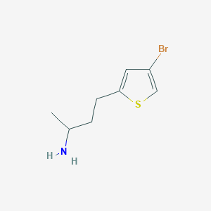 molecular formula C8H12BrNS B13541315 4-(4-Bromothiophen-2-yl)butan-2-amine 