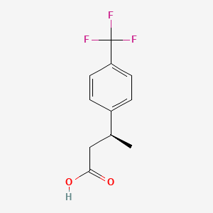 molecular formula C11H11F3O2 B13541323 (3S)-3-[4-(trifluoromethyl)phenyl]butanoic acid 