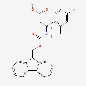 molecular formula C26H25NO4 B13541332 3-(2,4-dimethylphenyl)-3-({[(9H-fluoren-9-yl)methoxy]carbonyl}amino)propanoic acid 