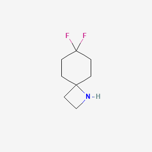 molecular formula C8H13F2N B13541337 7,7-Difluoro-1-azaspiro[3.5]nonane 