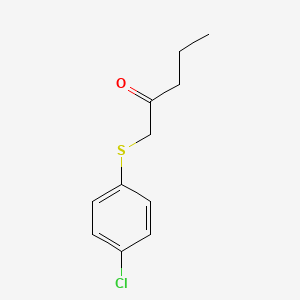 1-((4-Chlorophenyl)thio)pentan-2-one