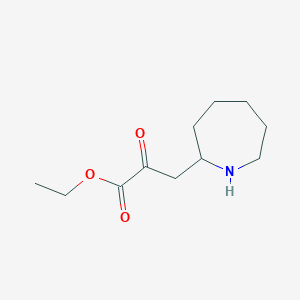 molecular formula C11H19NO3 B13541361 Ethyl 3-(azepan-2-yl)-2-oxopropanoate 