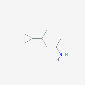 molecular formula C8H17N B13541366 4-Cyclopropylpentan-2-amine 