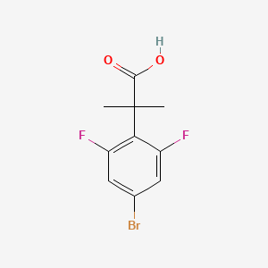 molecular formula C10H9BrF2O2 B13541376 2-(4-Bromo-2,6-difluorophenyl)-2-methylpropanoic acid 