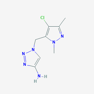 1-((4-Chloro-1,3-dimethyl-1h-pyrazol-5-yl)methyl)-1h-1,2,3-triazol-4-amine