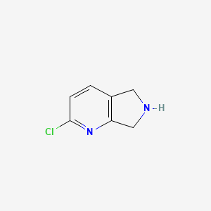 molecular formula C7H7ClN2 B1354139 2-Chloro-6,7-dihydro-5H-pyrrolo[3,4-B]pyridine CAS No. 810668-57-6