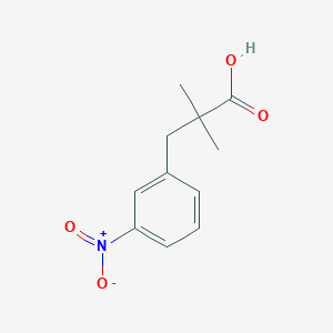 molecular formula C11H13NO4 B13541394 2,2-Dimethyl-3-(3-nitrophenyl)propanoic acid 