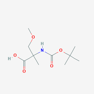 molecular formula C10H19NO5 B13541402 2-{[(Tert-butoxy)carbonyl]amino}-3-methoxy-2-methylpropanoicacid CAS No. 1340560-99-7