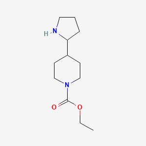 Ethyl 4-(pyrrolidin-2-yl)piperidine-1-carboxylate