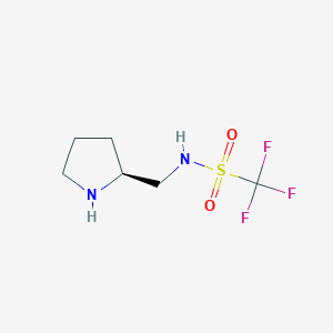 molecular formula C6H11F3N2O2S B1354142 (S)-1,1,1-Trifluoro-N-(pyrrolidin-2-ylmethyl)methanesulfonamide CAS No. 782495-18-5
