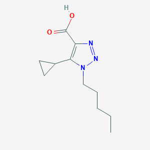 molecular formula C11H17N3O2 B13541433 5-Cyclopropyl-1-pentyl-1h-1,2,3-triazole-4-carboxylic acid 