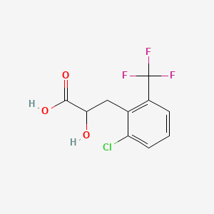 molecular formula C10H8ClF3O3 B13541454 3-[2-Chloro-6-(trifluoromethyl)phenyl]-2-hydroxypropanoic acid 