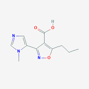 3-(1-Methyl-1h-imidazol-5-yl)-5-propylisoxazole-4-carboxylic acid