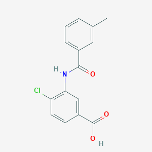 molecular formula C15H12ClNO3 B13541471 4-Chloro-3-(3-methylbenzamido)benzoicacid 