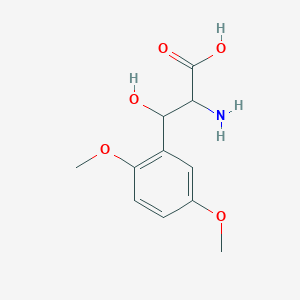 molecular formula C11H15NO5 B13541474 2-Amino-3-(2,5-dimethoxyphenyl)-3-hydroxypropanoic acid 