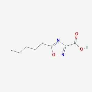 molecular formula C8H12N2O3 B13541481 5-Pentyl-1,2,4-oxadiazole-3-carboxylic acid 