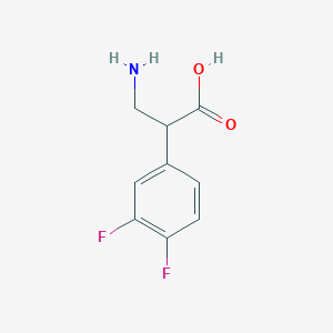 molecular formula C9H9F2NO2 B13541501 3-Amino-2-(3,4-difluorophenyl)propanoic acid 