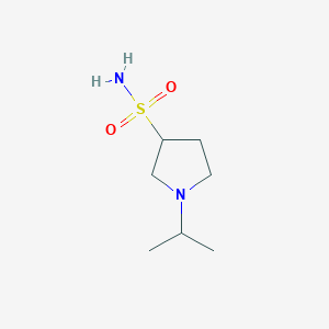 molecular formula C7H16N2O2S B13541532 1-Isopropylpyrrolidine-3-sulfonamide 