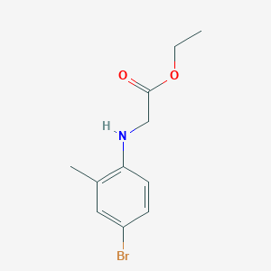 molecular formula C11H14BrNO2 B13541583 Ethyl (4-bromo-2-methylphenyl)glycinate 