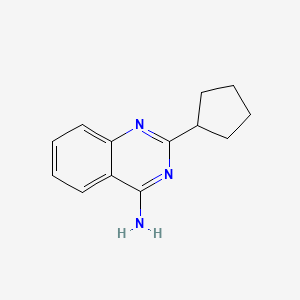 molecular formula C13H15N3 B13541593 2-Cyclopentylquinazolin-4-amine 