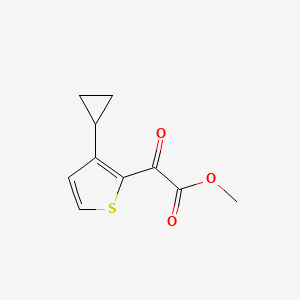 molecular formula C10H10O3S B13541605 Methyl2-(3-cyclopropylthiophen-2-yl)-2-oxoacetate 