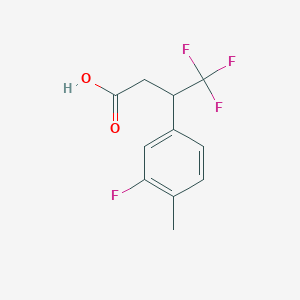 4,4,4-Trifluoro-3-(3-fluoro-4-methylphenyl)butanoic acid