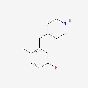 molecular formula C13H18FN B1354161 4-(5-氟-2-甲基-苄基)-哌啶 CAS No. 782504-69-2