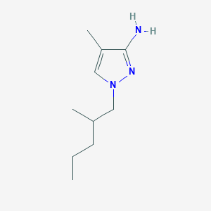 molecular formula C10H19N3 B13541618 4-Methyl-1-(2-methylpentyl)-1h-pyrazol-3-amine 