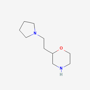 molecular formula C10H20N2O B13541628 2-(2-(Pyrrolidin-1-yl)ethyl)morpholine 