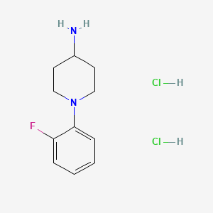 molecular formula C11H17Cl2FN2 B13541651 1-(2-Fluorophenyl)piperidin-4-aminedihydrochloride CAS No. 2825011-75-2