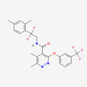 N-[2-(2,4-dimethylphenyl)-2,2-difluoroethyl]-5,6-dimethyl-3-[3-(trifluoromethyl)phenoxy]pyridazine-4-carboxamide