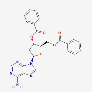 molecular formula C24H21N5O5 B1354166 [(2R,3S,5R)-5-(6-Aminopurin-9-yl)-3-benzoyloxyoxolan-2-yl]methyl benzoate 