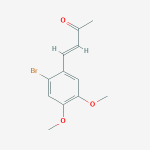 molecular formula C12H13BrO3 B13541661 4-(2-Bromo-4,5-dimethoxyphenyl)but-3-en-2-one 