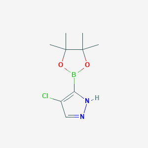 4-chloro-5-(tetramethyl-1,3,2-dioxaborolan-2-yl)-1H-pyrazole