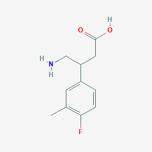 4-Amino-3-(4-fluoro-3-methylphenyl)butanoic acid