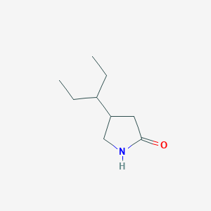 molecular formula C9H17NO B1354169 4-(1-Ethylpropyl)pyrrolidin-2-one 
