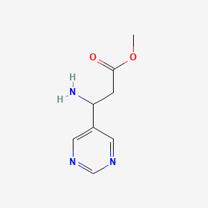 Methyl 3-amino-3-(pyrimidin-5-YL)propanoate