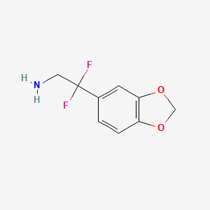 2-(1,3-Dioxaindan-5-yl)-2,2-difluoroethan-1-amine