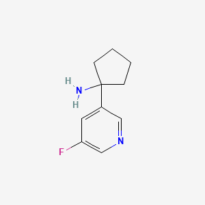 molecular formula C10H13FN2 B13541733 1-(5-Fluoropyridin-3-yl)cyclopentan-1-amine 