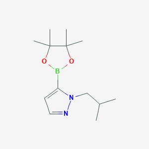 molecular formula C13H23BN2O2 B1354174 1-(2-Methylpropyl)-5-(4,4,5,5-tetramethyl-1,3,2-dioxaborolan-2-YL)-1H-pyrazole CAS No. 847818-75-1