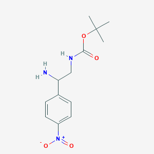 molecular formula C13H19N3O4 B13541745 tert-Butyl (2-amino-2-(4-nitrophenyl)ethyl)carbamate CAS No. 939760-51-7