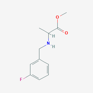 molecular formula C11H14FNO2 B13541765 Methyl (3-fluorobenzyl)alaninate 