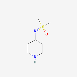 molecular formula C7H16N2OS B13541766 Dimethyl(piperidin-4-ylimino)-l6-sulfanone 