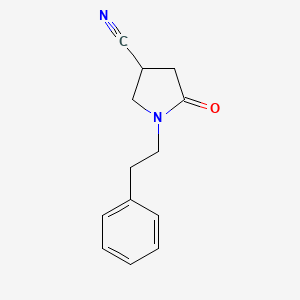 5-Oxo-1-(2-phenylethyl)pyrrolidine-3-carbonitrile