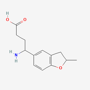 molecular formula C13H17NO3 B13541813 4-Amino-4-(2-methyl-2,3-dihydrobenzofuran-5-yl)butanoic acid 