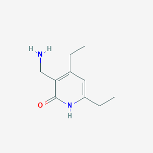 molecular formula C10H16N2O B13541818 3-(Aminomethyl)-4,6-diethyl-2(1H)-pyridinone 