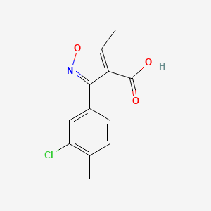 molecular formula C12H10ClNO3 B13541861 3-(3-Chloro-4-methylphenyl)-5-methylisoxazole-4-carboxylic acid 